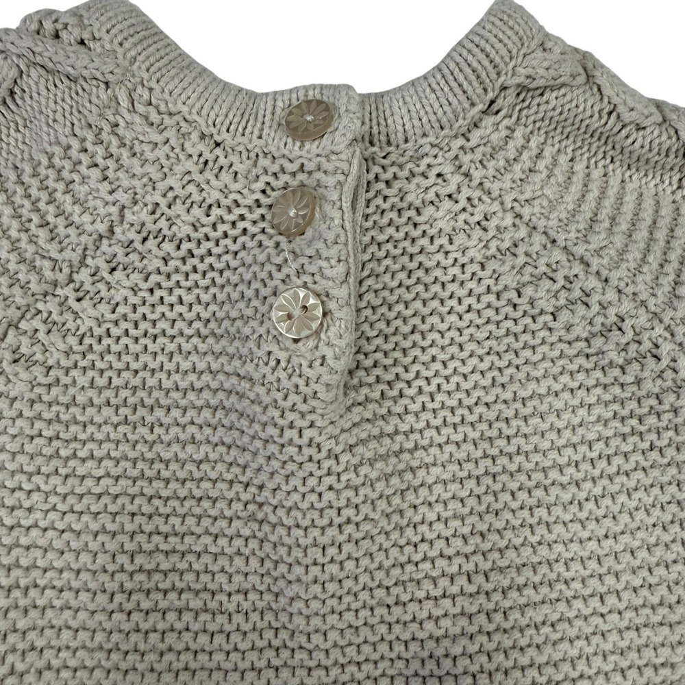 Cupcakes‎ & Cashmere Baby Cable Knit Dress 6-9M Bow Accent Beige - Picture 4 of 10